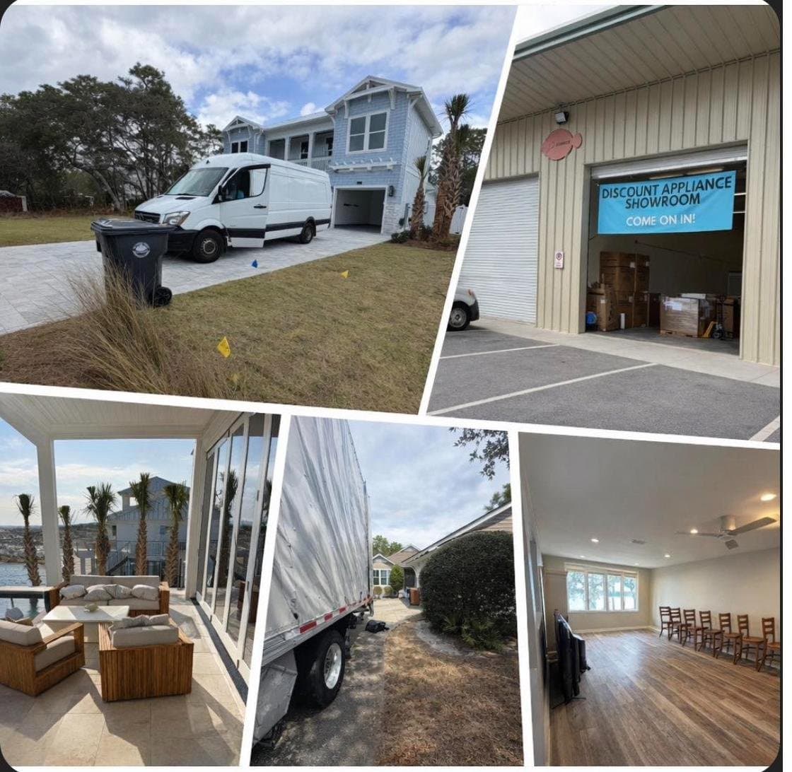 Beach House Moving packing, moving, and storage services collage